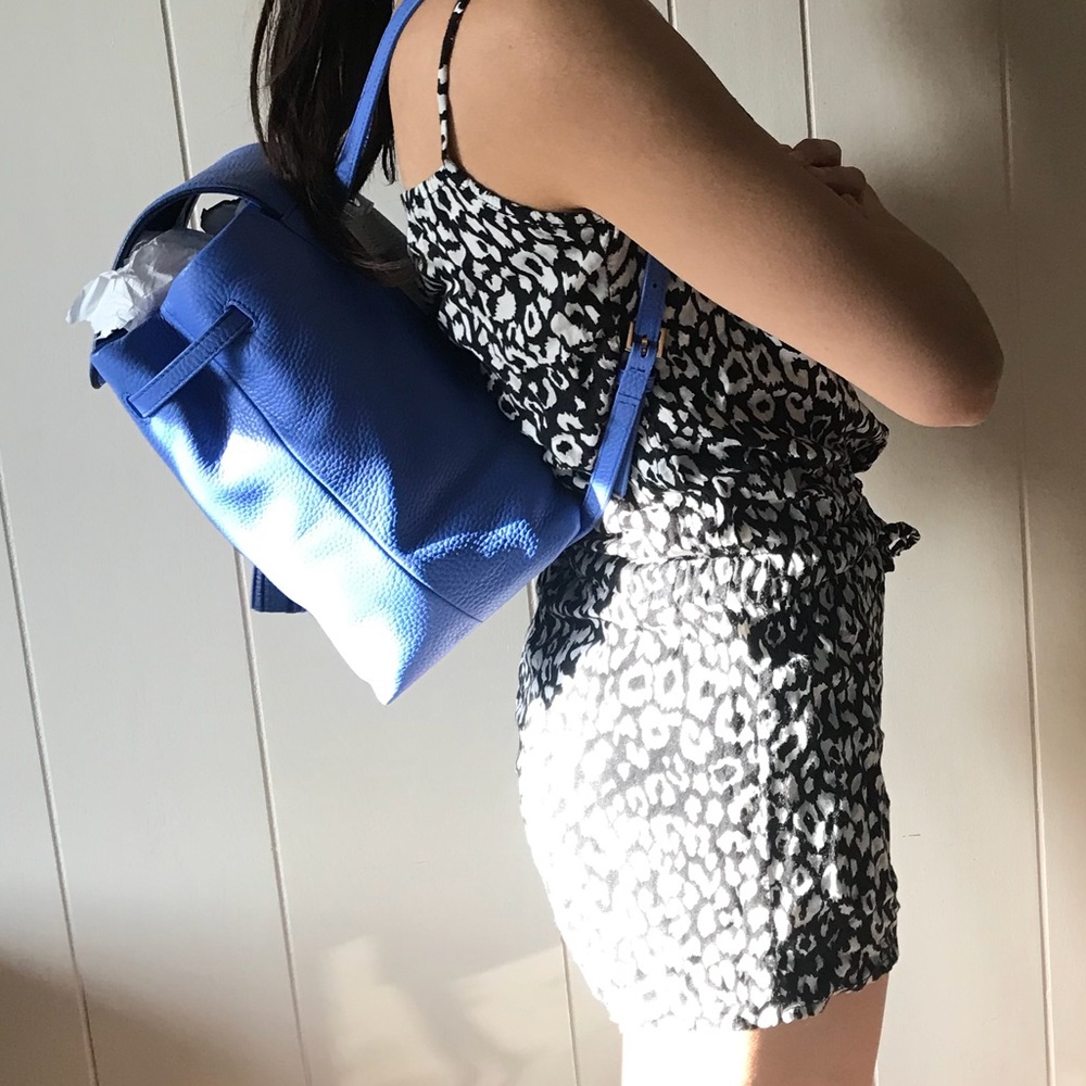 NWT kate Spade Leather blue back pack - Picture 7 of 8